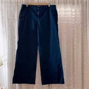 Wide leg cotton trouser